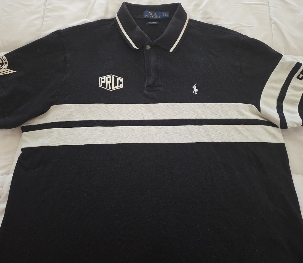 Polo by Ralph Lauren Black and White Striped Polo Shirt